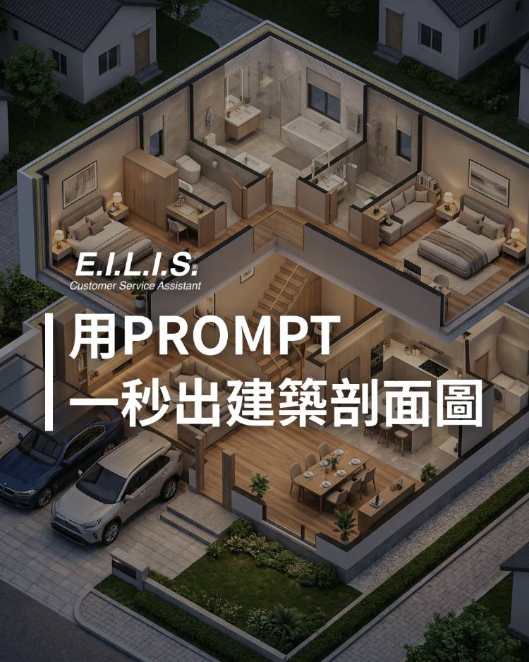 Read more about the article 3D剖面別墅建築模型，AI Prompt立刻就能用！